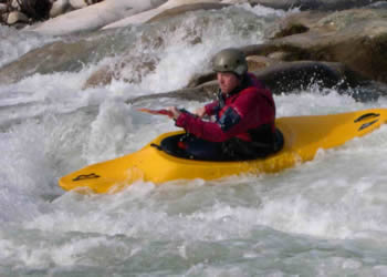 Photo of Steve kayaking